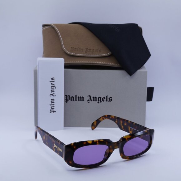 Palm Angels PERI104 NOAH 6037 Rectangle Sunglasses - Havana/Purple - Picture 5 of 10